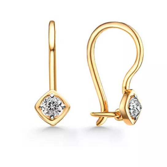 Серьги детские из золота