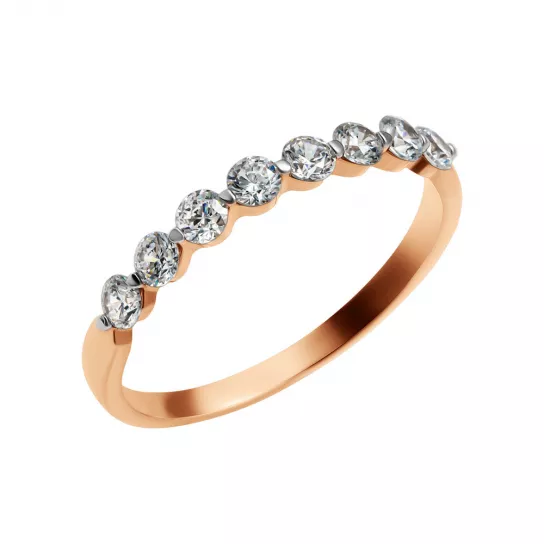 Кольцо с фианитом из золота