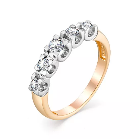 Кольцо с бриллиантами из золота