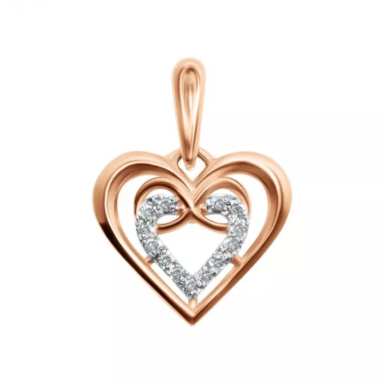 Кулон с фианитом из золота