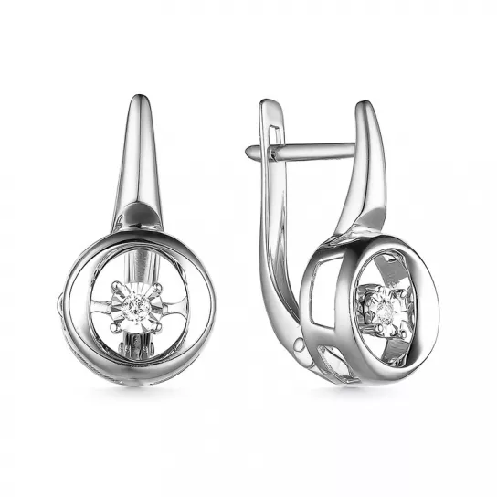 Серьги с бриллиантами из золота