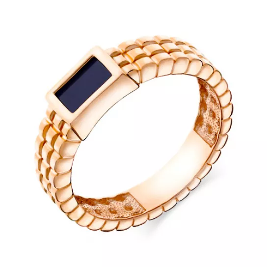 Кольцо-печатка с ониксом из золота