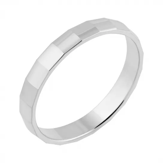 Кольцо обручальное из серебра