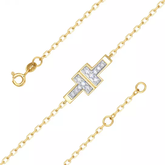 Браслет с бриллиантами из золота