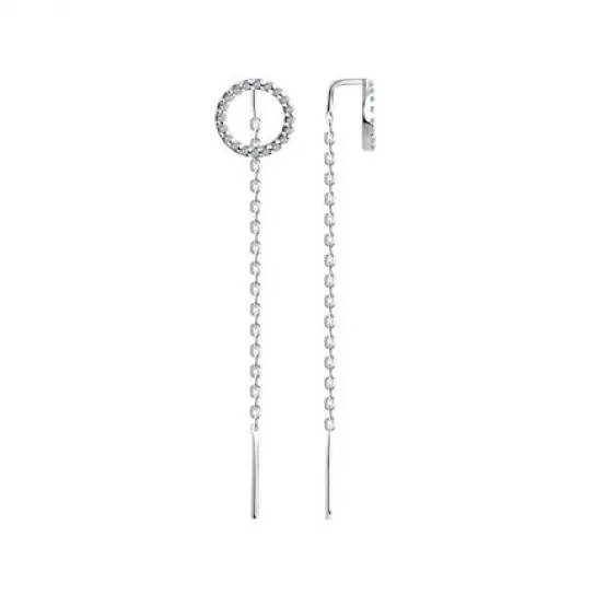 Серьги-продевки из серебра