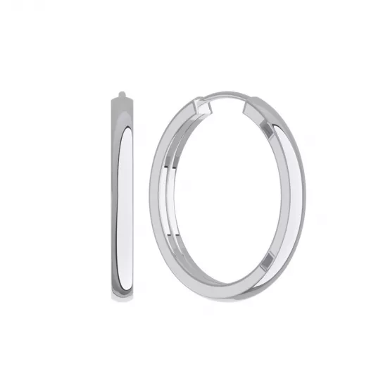 Серьги-конго из серебра