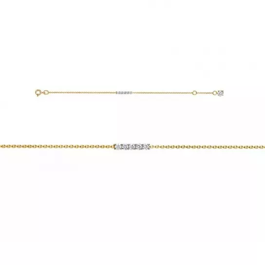 Браслет с фианитом из золота