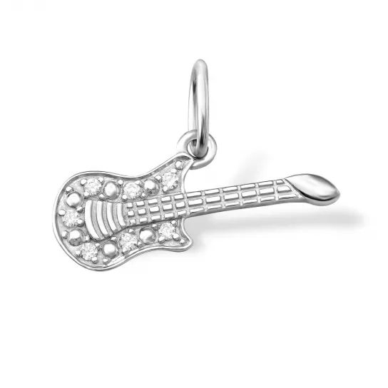 Подвеска с фианитом из серебра