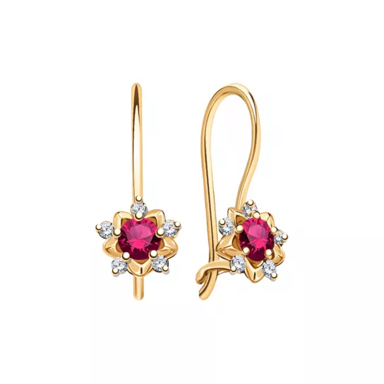 Серьги детские из золота