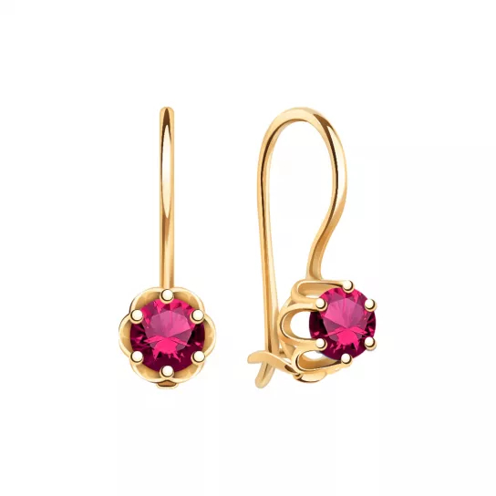 Серьги детские из золота