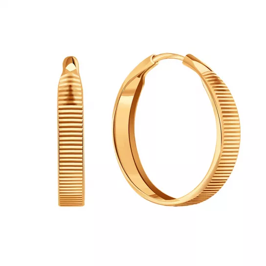 Серьги-конго из золота