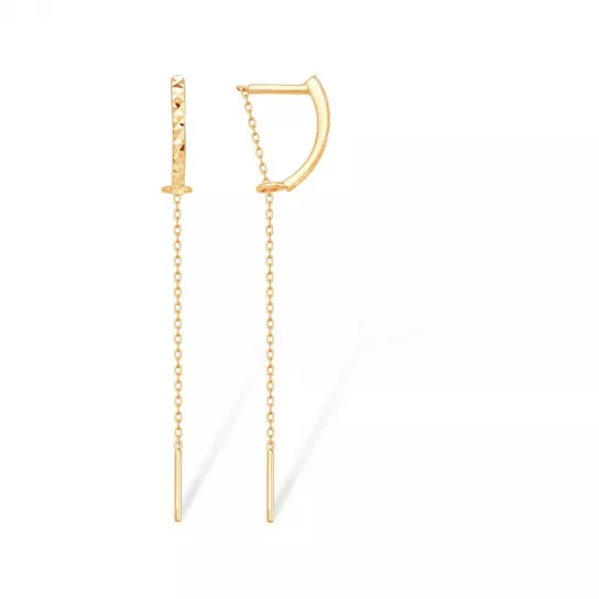 Серьги-продевки из золота