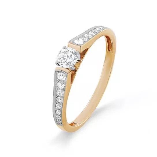 Кольцо с бриллиантами из золота