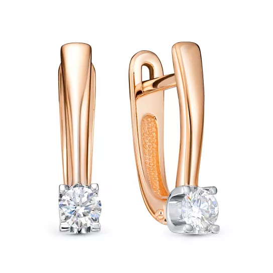 Серьги с бриллиантами из золота