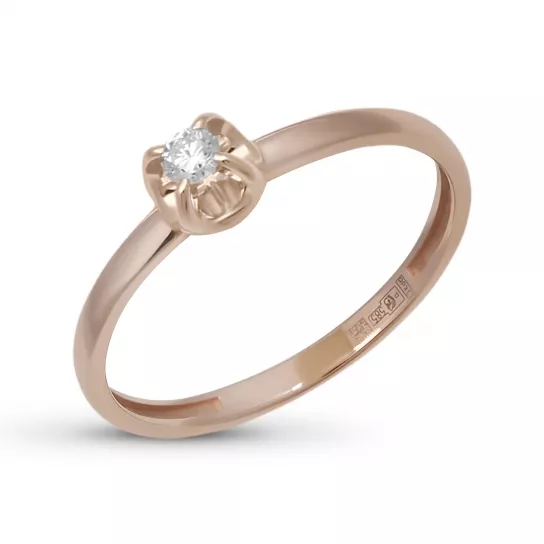 Кольцо с бриллиантами из золота