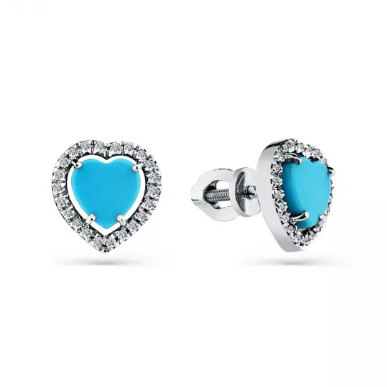 Пусеты с бриллиантами из золота