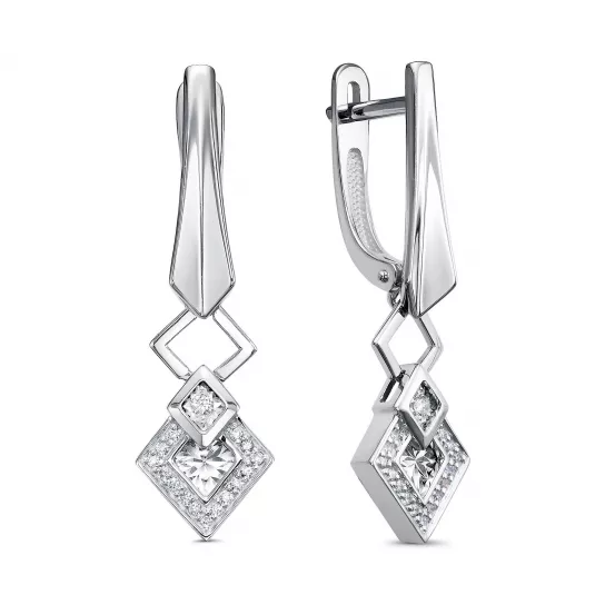 Серьги с бриллиантами из золота