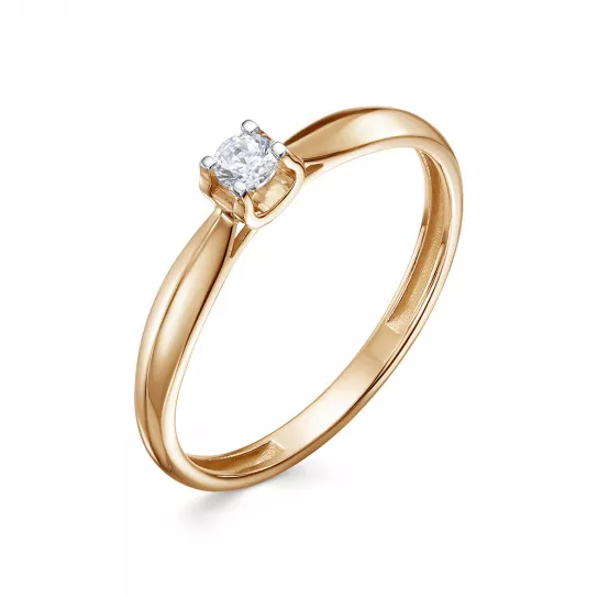 Кольцо с бриллиантами с бриллиантом из золота