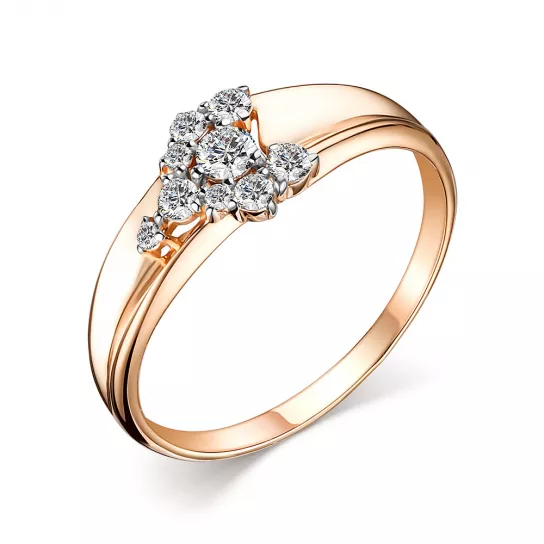 Кольцо с фианитом из золота