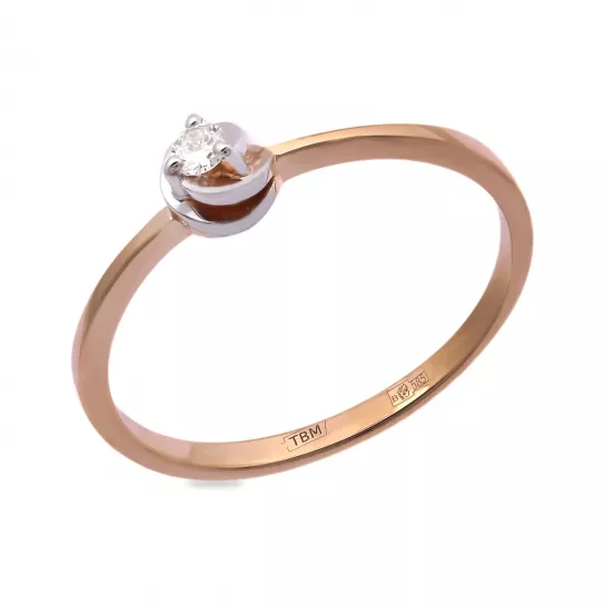 Кольцо с бриллиантами из золота