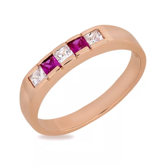 Кольцо с фианитом из золота