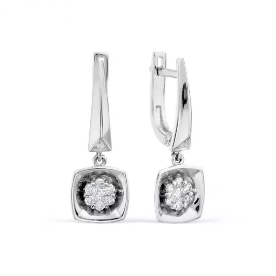 Серьги с бриллиантами из золота